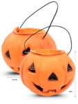 Y - 035 calabaza de plástico tradicional grande hallowen 12.5x10cm  C/12