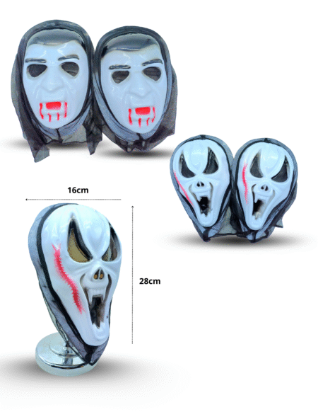 Y - 083 mascara scream calavera blanca C/12 R246O-12