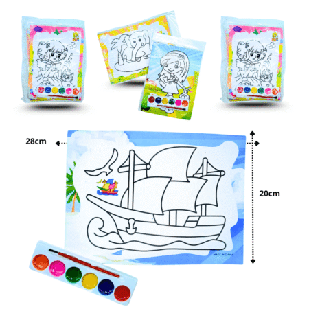 P - 092 carton con dibujo y acuarela 6 colores C/12 B6025