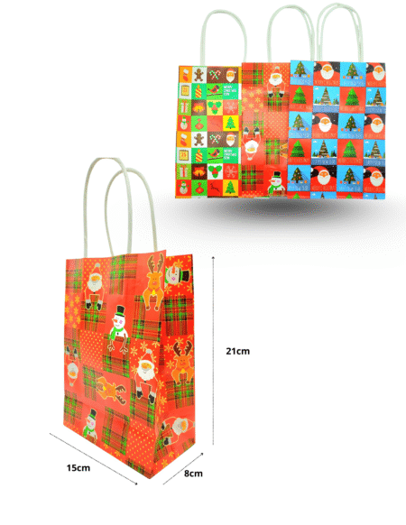 N - 254 bolsa de navidad con asa 21.5x15cm R248T-34