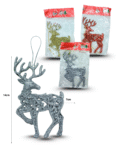 N – 240 adorno navideño reno color dorado y plata C50 WD-1009A-2