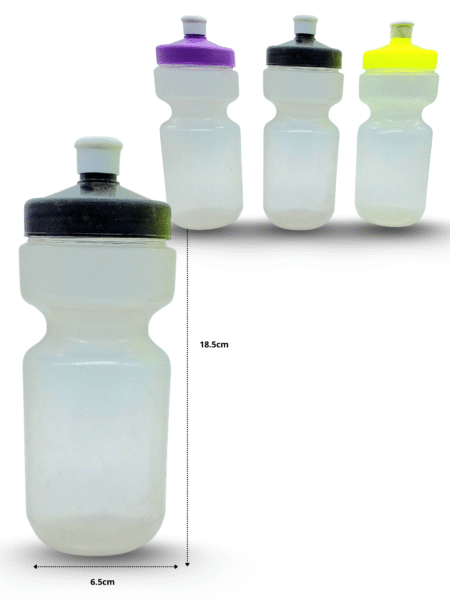 Q - 060 vaso sport transparente con chupón variedad de colores 1/2 LT C/10 JCP