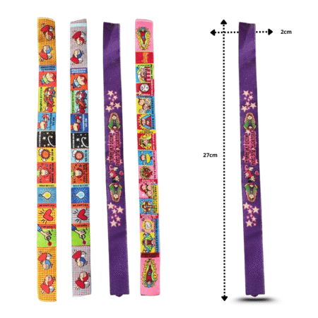 R - 005 pulsera de tela distroller padre nuestro y virgen C/10 LIRA