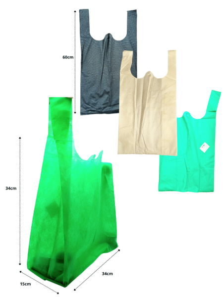 B - 289 bolsa guata de camiseta grande 34x32x15cm C/50 EXP606