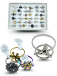 I - 101 anillo spinner hélice giratoria diferentes diseños y colores acero inox C/36 Z105