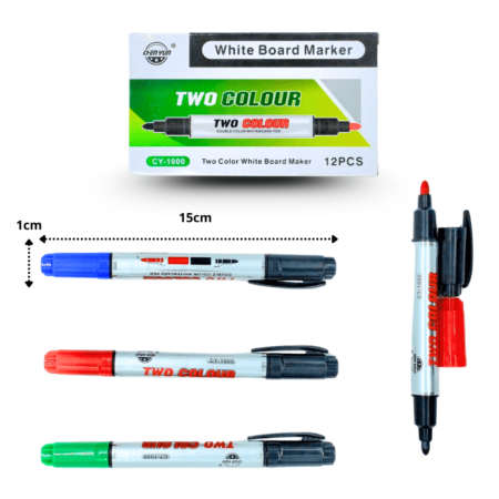 P - 152 marcador dos puntas para pizarrón dos colores  C/12 PA70312 o CY-1000