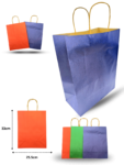 B – 038 bolsa de papel kraft para regalo 33x25x12.6cm C12 D2540