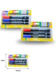 P - 342 marcador negro, rojo y azul en blister set 3 pzas C/10 B2275