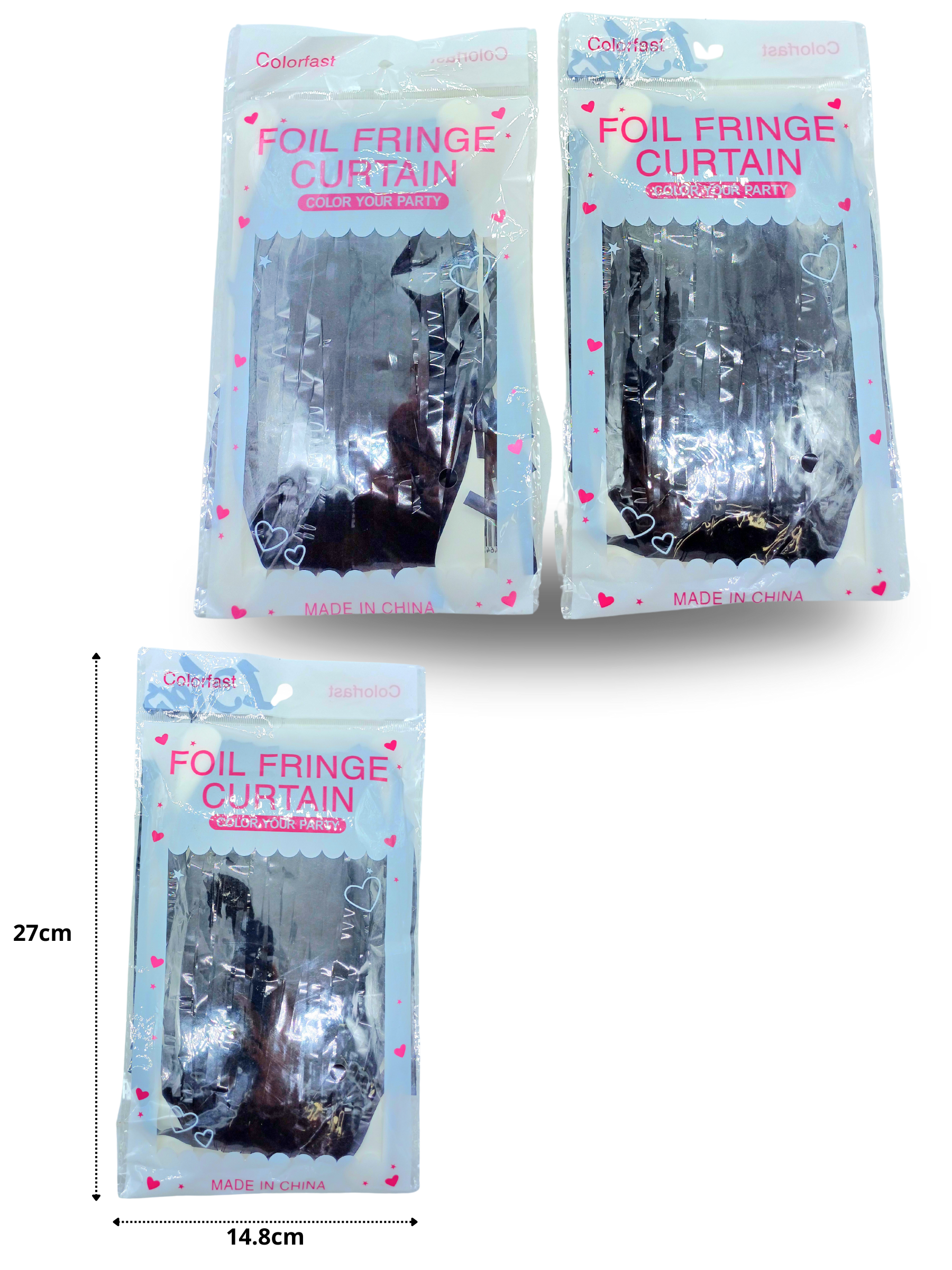 PA - 089 cortina lluvia negra C12 FOIL FRINGE XLE-83 o 82