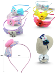 E – 013 diadema moño lentejuela con peluche C12 HLK-1383