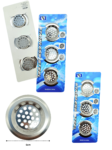 H – 014 coladera metálica perforada en blister set 3 pzas C10 CA70757