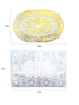 H – 016 Mantel ovalado y rectangular plateado o dorado varios modelos C12