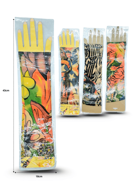 O - 029 manga con estampado de tatuaje C/12 HKN-39 o r-36