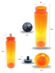 Q – 068 bote para agua cilindro naranja con tapa chupón C10 JNNA
