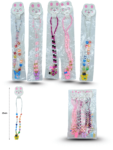 S – 021 collar cuentas surtidas con dije sanrio C12 24l-6