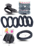 V – 064 dona corrugada jumbo negra set 6 pzas C12 EEO288b
