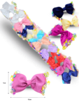 X – 004 moño liso con hojuelas decorativas en tira C12 HLA-92