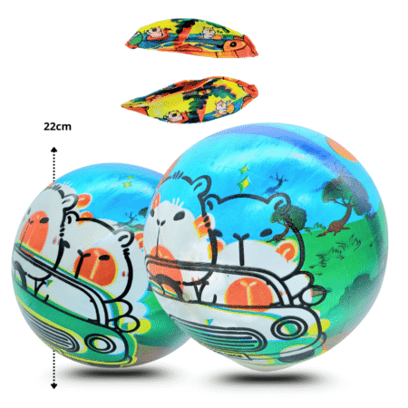 T - 003 pelota de hule inflable capy bara 22cm C/12 R253K-54