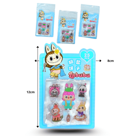 P - 063 sticker translucido LABUBU con 24 mini planillas C/12 GF253S-13