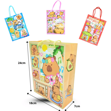 B - 014 bolsa de regalo capy bara 24cmx18cmx7cm C/12 GF253S-6
