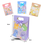 B - 010 bolsa de regalo cartón grueso decorada 12cmx16cmx6cm C/12 GF253S-4