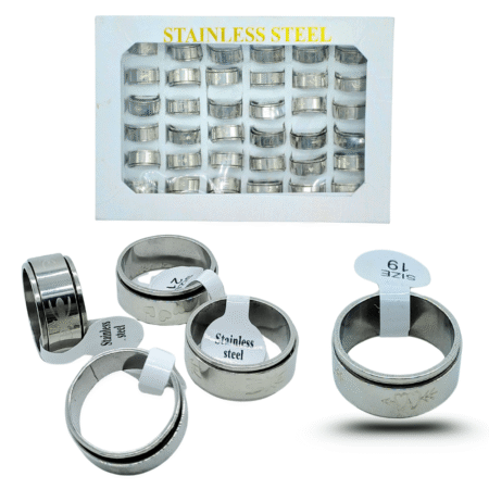 I - 009 anillo argolla grabada giratoria C/36 R253K-12