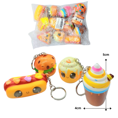 L - 028 llavero squishy fast food C/12 R252J-28