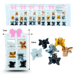 F - 029 pinza mariposa cristal mini set 6 pzas C/12 RM1242-2B-30
