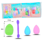 C - 053 esponja bombón mini esponja plana gota aplicadores set 6 pzas C/12 HLQ-20