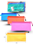 B - 044 bolsa lapicera o cosmetiquera red plastificada 23x10cm C/12 XH5547