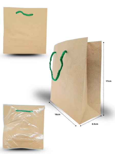 B - 400 bolsa CD Kraft 16cmx17cmx6.5cm C/12 CRS TRS