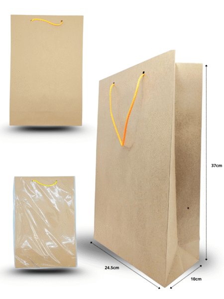 B - 403 bolsa grande kraft 25cmx37cmx10cm C/12 CRS TRS