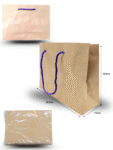B - 404 bolsa boutiquera kraft #20 22.5cmx17cmx7cm C/12 CRS TRS