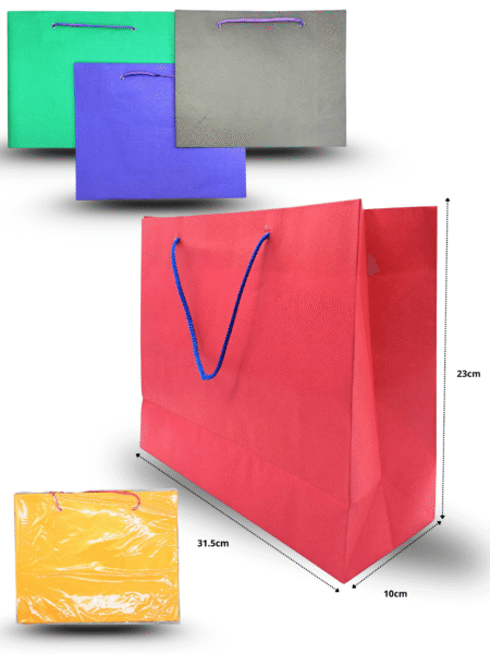 B - 506 bolsa boutiquera color #22 31cmx23cmx10cm C/12 CRS TRS