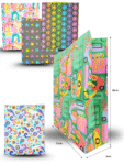 B - 602 bolsa mediana grecas 21cmx28cmx8cm C/12 CRS TRS