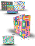 B - 604 bolsa boutiquera grecas #20 22.5cmx16.5cmx7cm C12 CRS TRS