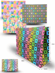 B - 607 bolsa boutiquera grecas #23 35cmx27cmx10.5cm C/12 CRS TRS