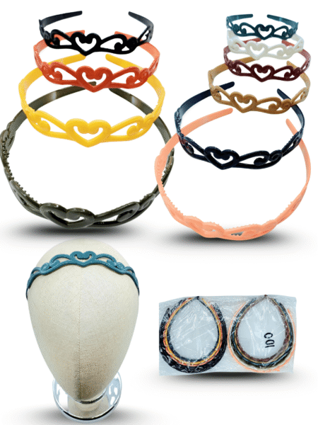 E - 574 diadema con olas y corazon multicolor C/12 EE2417