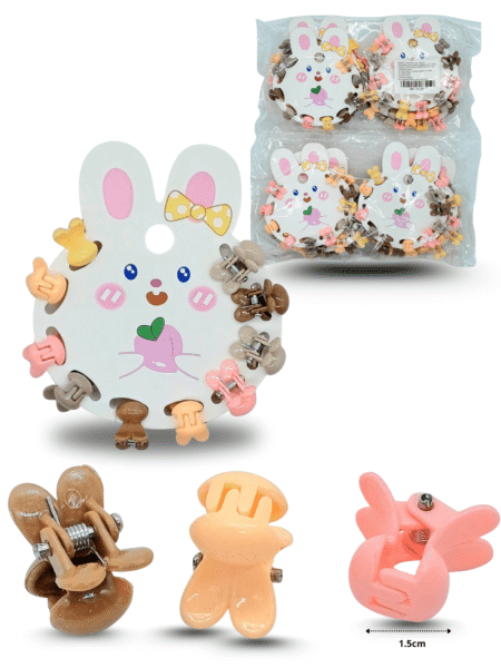 F - 026 piojo en carrusel blister conejo set 10 pzas C/12 RM110-2A-7