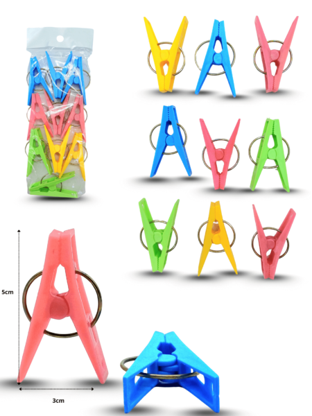 H - 426 pinza para ropa plástica set 10 pza C/150 ALB MOR