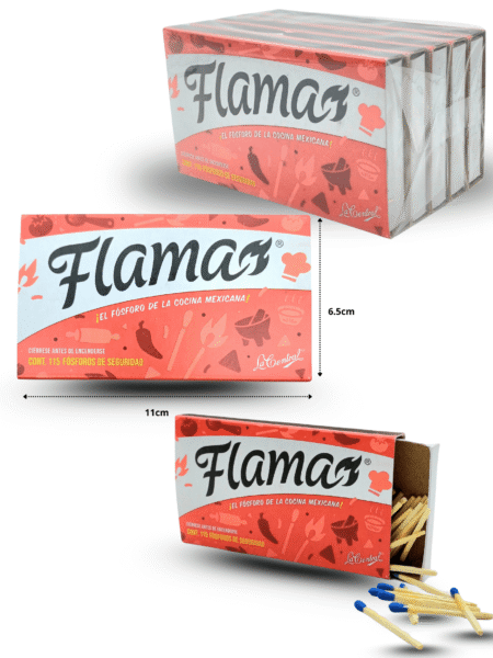 H - 774 cerillo flama 115 fósforos C/5