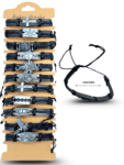 K - 097 pulsera masculina en tira placa plata C/12 1073-3D-1