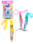 P - 007 pluma 4 tintas decorada C/4 BJY-106