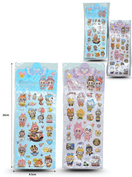 P - 021 sticker en tira Labubu C/12 G-25G87
