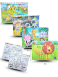 P - 047 rompecabeza surtido doble vista dibujo 28x21cm C/12 YFU-147
