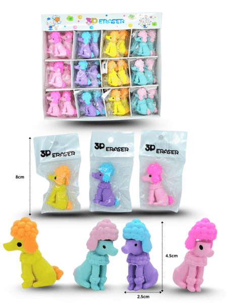P - 054 goma perro caniche  C/48 B8564