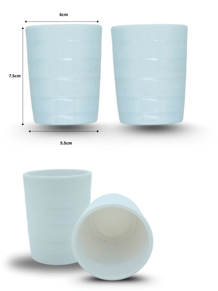 Q - 021 vaso de melamina 7.5x6cm blanco grueso C/10 A1393