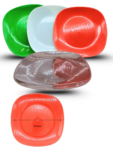 Q - 407 plato cuadrado extendido colores C/50 ALB MOR