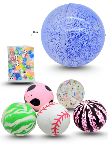 T - 051 pelota super rebote decorada C/50 TG-3575-2