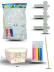 T – 200 juguete giroscopio para colorear 3 niveles diferentes armable y didáctico con 5 plumines C12 B6210